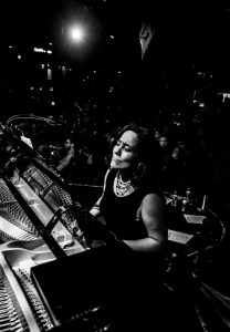 Lindsay Tasher on piano and vocals